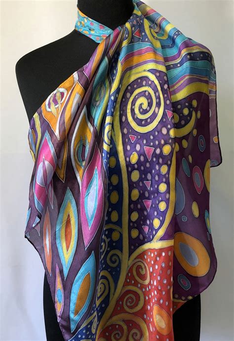 hand painted silk scarves uk.